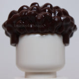 Lego Dark Brown Minifigure Hair Male Coiled with Short Straight Sides