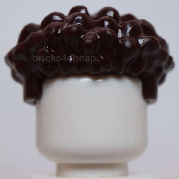 Lego Dark Brown Minifigure Hair Male Coiled with Short Straight Sides