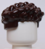 Lego Dark Brown Minifigure Hair Male Coiled with Short Straight Sides