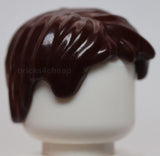 Lego Dark Brown Minifigure Hair Short Tousled with Side Part