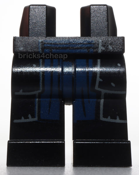Lego Black Hips and Legs with Coattails and Dark Blue Shirttails Pattern