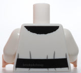 Lego Torso Overcoat Large Lapel Black Fur Collar over Dark Bluish Gray Ascot