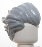 Lego Light Bluish Gray Minifigure Hair Bushy Swept Back