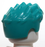 Lego Dark Turquoise Mini Doll Hair Short Spiked Swept Up in Front