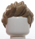Lego Dark Tan Minifigure Hair Spiked