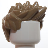 Lego Dark Tan Minifigure Hair Spiked