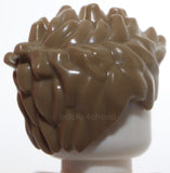 Lego Dark Tan Minifigure Hair Spiked