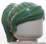 Lego Sand Green Minifig Hair Female Ponytail and Swept Sideways Fringe