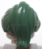 Lego Sand Green Minifig Hair Female Ponytail and Swept Sideways Fringe
