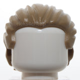 Lego Dark Tan Minifigure Hair Swept Back with Short Ponytail