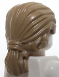 Lego Dark Tan Minifigure Hair Swept Back with Short Ponytail