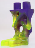Lego Trans Neon Green Lower Body Ghost with Marbled Dark Purple Pattern