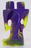 Lego Trans Neon Green Lower Body Ghost with Marbled Dark Purple Pattern