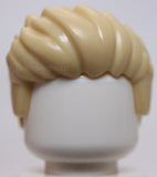 Lego Tan Mini Doll Hair Short Spiked Swept Up in Front