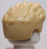 Lego Tan Mini Doll Hair Short Spiked Swept Up in Front