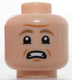Lego Light Nougat Dark Tan Eyebrows Dark Orange Wrinkles Slight Smile Scowl