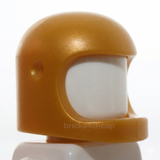 Lego Classic Space Pearl Gold Minifig Helmet Space Thick Chin Strap Reissue