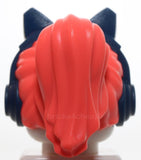 Lego Minifigure Hair Female High Ponytail Molded Dark Blue Headphones Cat Ears