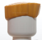 Lego Ochre Yellow Minifigure Hair Flat Top with Straight Even Sections