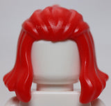 Lego Red Minifigure Hair Female Mid Length with High Bun