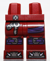 Lego Dark Red Legs Keychain Dark Purple Wrapping Silver Toes
