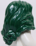 Lego Dark Green Minifig Hair Female Mid Length Wavy