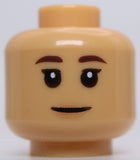 Lego Female Female Dark Brown Eyebrows Nougat Lips Neutral Open Mouth Smile