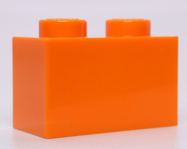 Lego 10x Orange Brick 1 x 2
