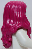 Lego Magenta Minifig Female Hair Long Wavy Center Part