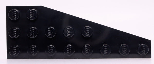 Lego 10x Black Wedge Plate 8 x 3 Left