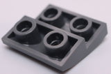 Lego 5x Dark Bluish Gray Slope Curved 2 x 2 x 2/3 Inverted