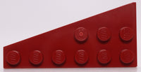 Lego 5x Dark Red 6 x 3 Right Wedge Plate