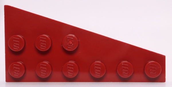 Lego 5x Dark Red 6 x 3 Left Wedge Plate