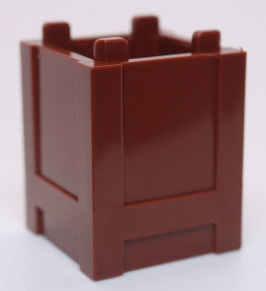 Lego Reddish Brown Container Box 2 x 2 x 2 - Top Opening