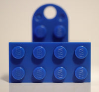 Lego 2x Blue Brick Magnet 2 x 4 with Modified Plate