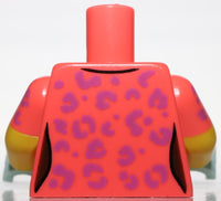 Lego Coral Torso Female White Blaze Medium Lavender Rosettes