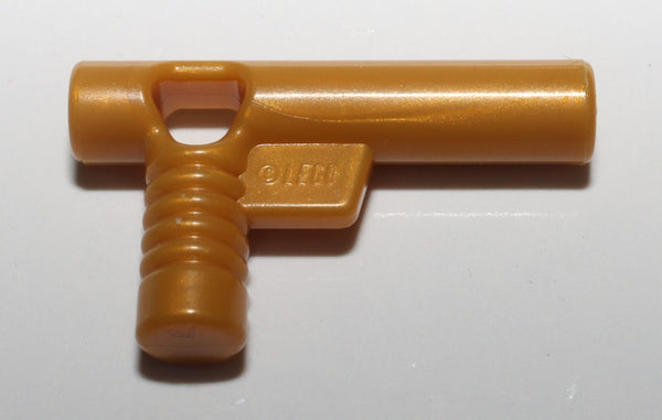 Lego 2x Pearl Gold Weapon Gun Pistol Hose Utensil