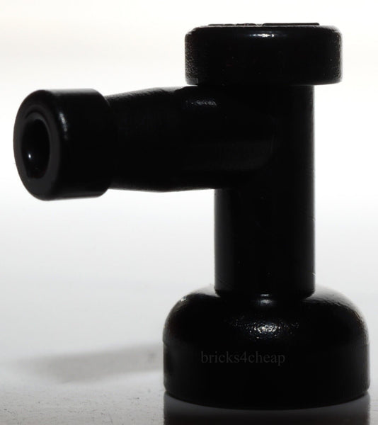 Lego 20x Black Tap 1 x 1 with Hole in Nozzle End