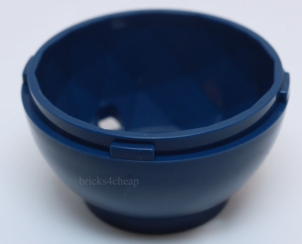 Lego 10x Dark Blue Container Faceted 4 x 4 x 1 2/3 Dragon Egg Bottom