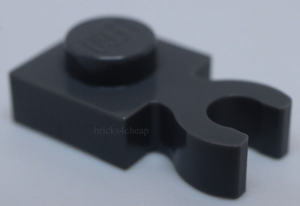 Lego 20x Dark Bluish Gray Plate Modified 1 x 1 Open O Clip Thick Vertical Grip