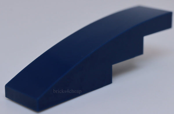 Lego 10x Dark Blue Slope Curved 4 x 1