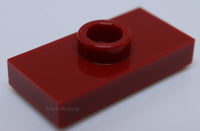 Lego 10x Dark Red Plate Modified 1 x 2 1 Stud Groove Bottom Stud Holder Jumper