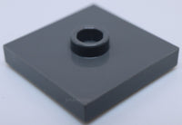 Lego 15x Dark Bluish Gray Plate Modified 2 x 2 Groove 1 Stud in Center Jumper