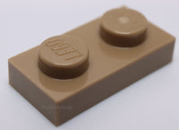 Lego 20x Dark Tan 1 x 2 Plate