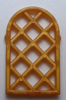 Lego 2x Pearl Gold 1 x 2 x 2 2/3 Lattice Window Pane