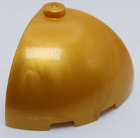 Lego 8x Pearl Gold Brick Round Corner 3 x 3 x 2 Dome Top