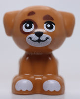 Lego Medium Nougat Dog Puppy Friends Standing Small White Muzzle Paw Spots