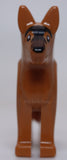 Lego Dog Alsatian German Shepherd Black Eyes Nose Blaze and Dark Brown Muzzle