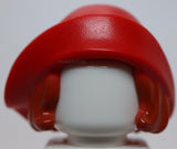 Lego Red Hair Combo Hat with Hair Soft Folded Brim with Dark Orange Bob Cut Hair