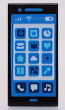 Lego 2x Tile Decorated 1 x 2 Blue White Cell Phone Smartphone Screen App Icons